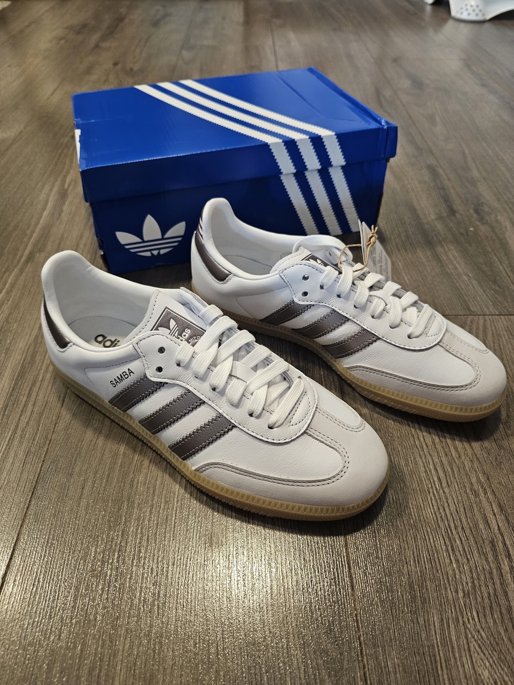 Adidas Samba Women's White/Grey Classic Adidas Sneakers